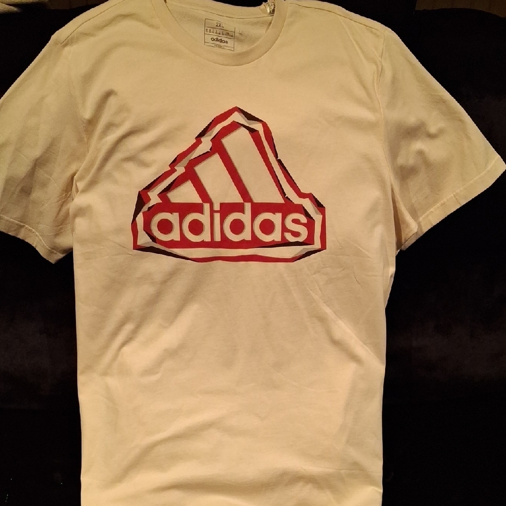 Adidas Men's Cream T-Shirt